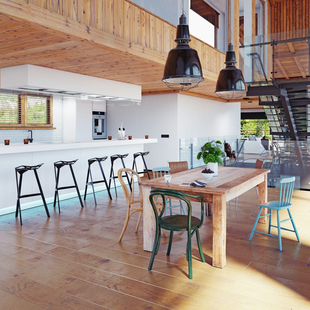 Maison avec matériaux chaleureux. cuisine, séjour, salon. Mobilier et décoration agence Maison15 solution agencement et décoration.
Savenay